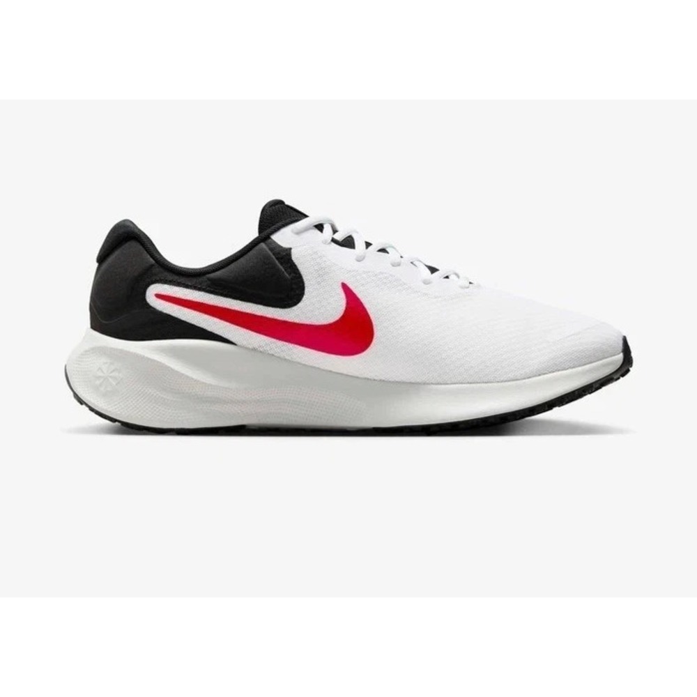 Nike Revolution 7 Shoes Mens 12.5 White Fire Red Black Running FB2207 102